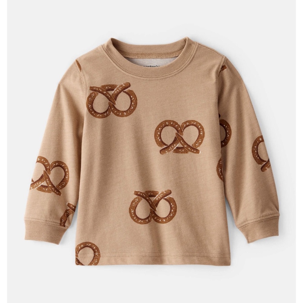 Pretzel Print Long-Sleeve Tee